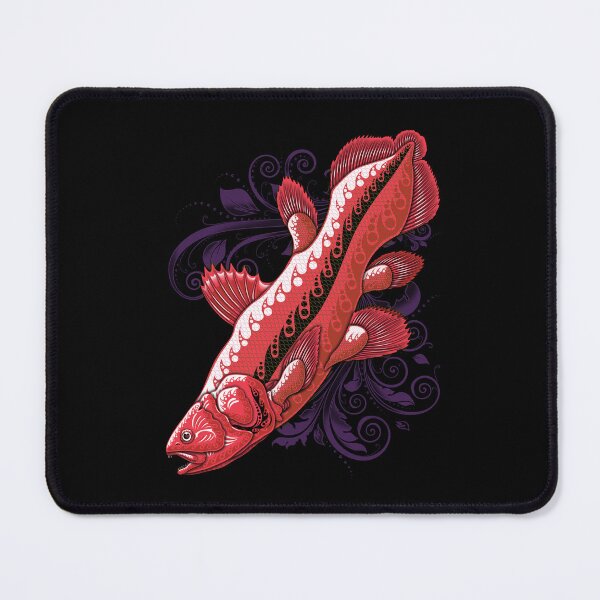 Item preview, Ancient Mariner Coelacanth - Crimson & Charcoal designed and sold by HexOne.