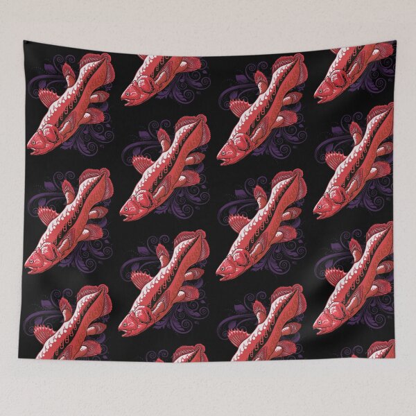 Item preview, Ancient Mariner Coelacanth - Crimson & Charcoal designed and sold by HexOne.
