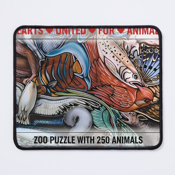 Item preview, WOW, ZOOMAGICPUZZLE, 250 ANIMALS 8K designed and sold by ANIMALS IN LOVE - T- SHIRTS - Zoomagic Puzzle.
