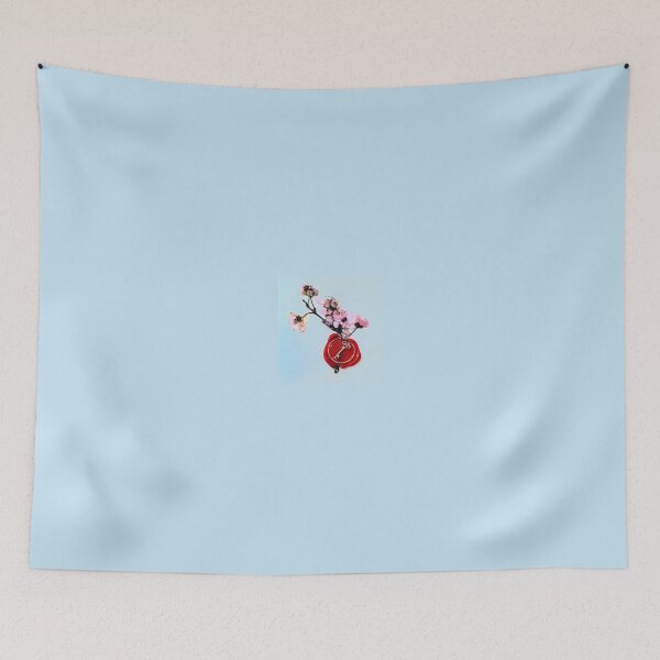 Item preview, Cherry Blossom Branch with Red Wax Seal – Romantic Still Life Photography designed and sold by BlueRidgeBazaar.