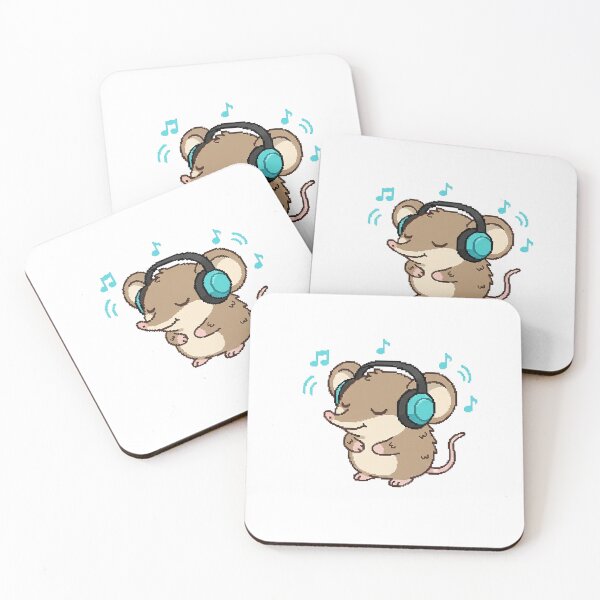 Item preview, Cute animal Elephant Shrew listening to music in the pixel world! designed and sold by Virtual-Studio-Geebaki.