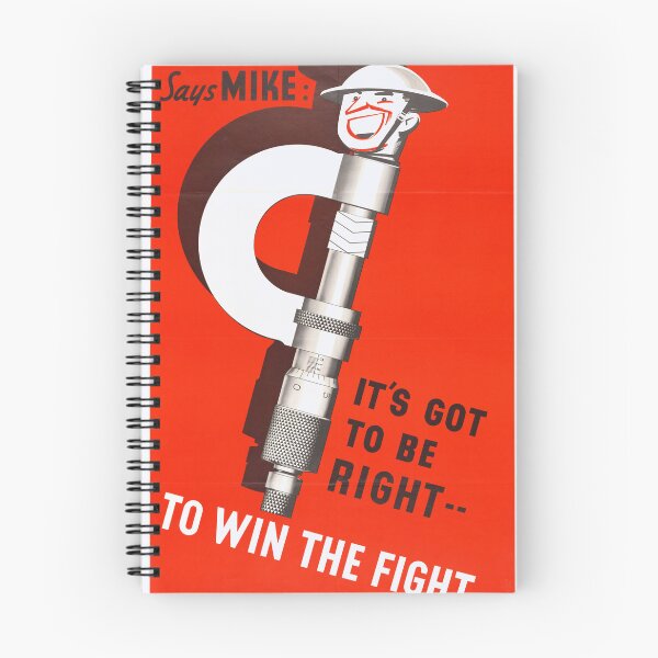 Item preview, Vintage WWII Propaganda Poster | Precision Manufacturing Art | Canadian Home Front | Micrometer Mike | Bold Red Graphic Design designed and sold by artofuniverse.