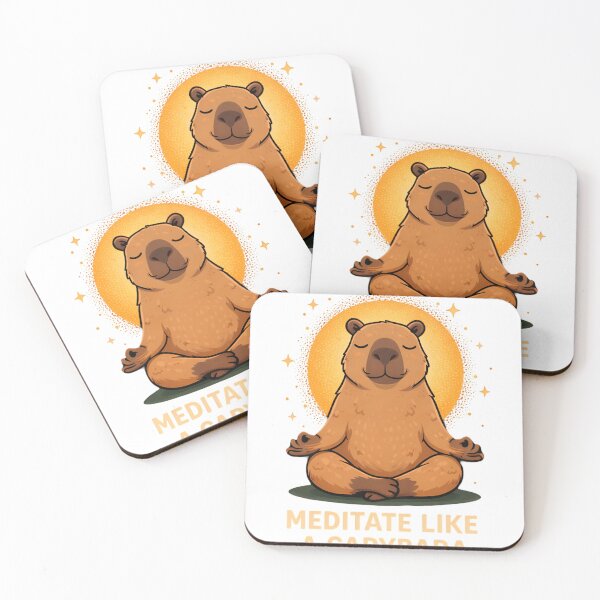 Item preview, Meditate Like a Capybara – Calm Zen Capybara Meditation Art designed and sold by Sleonheart.