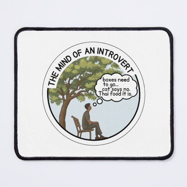 Item preview, The Mind of an Introvert Sticker designed and sold by octozap.