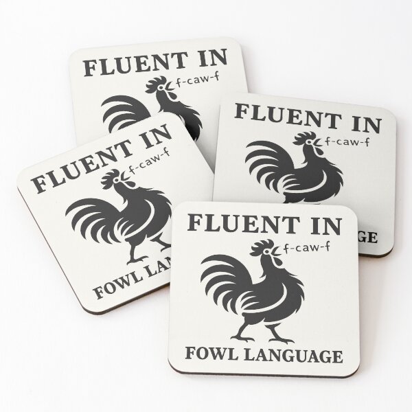 Item preview, Fluent in Fowl Language fcawf Chicken Lover Pun designed and sold by Eh Plus Designs.