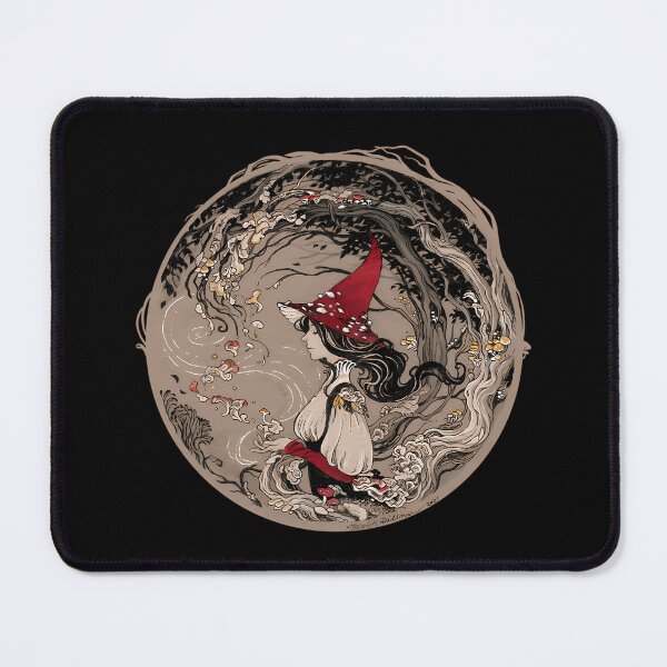Item preview, Amanita Mushroom Witch Ink Illustration designed and sold by kssmblajenp.