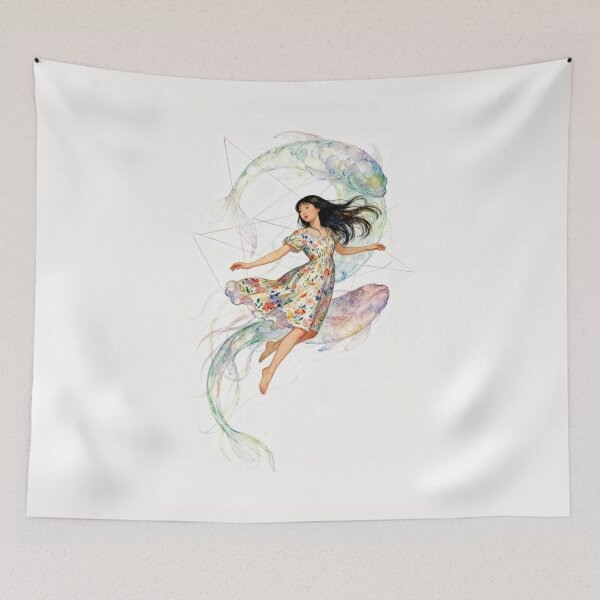 Item preview, Girl and fish designed and sold by xianxiu-ling.