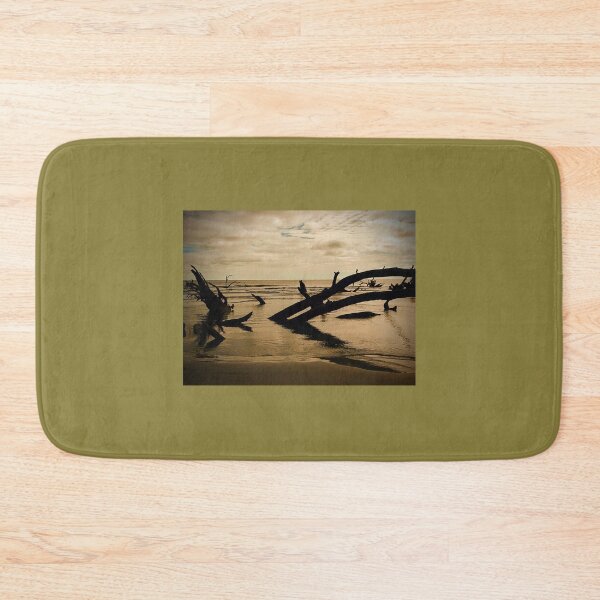 Item preview, Sunken Driftwood at Dusk – Haunting Coastal Decay Photography designed and sold by BlueRidgeBazaar.