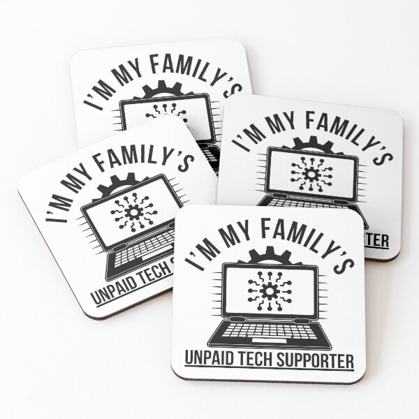 Item preview, I’m My Family’s Unpaid Tech Support – Funny Geek & IT Humor Design designed and sold by Teetreasure2.