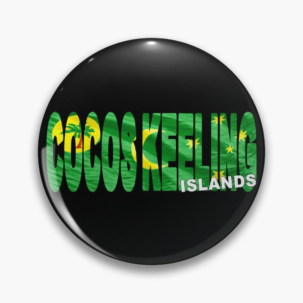 Item preview, COCOS KEELING ISLANDS - Flag Flying in Wind cut to Letters Souvenir Sticker Shirt designed and sold by Adam Gormley.