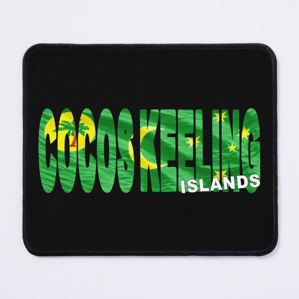 Item preview, COCOS KEELING ISLANDS - Flag Flying in Wind cut to Letters Souvenir Sticker Shirt designed and sold by Adam Gormley.