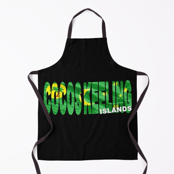 Item preview, COCOS KEELING ISLANDS - Flag Flying in Wind cut to Letters Souvenir Sticker Shirt designed and sold by Adam Gormley.