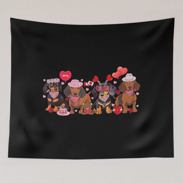 Item preview, Women Dachshund Valentine’s Day Sausage Dog Bandana Bib designed and sold by MerchDeviant.