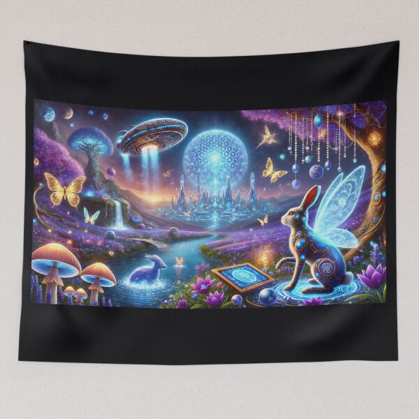 Item preview, Mecha-Rabbit Sentinel of the Violet Fields 18L19P1089TH2 designed and sold by OsirizyahDesign.