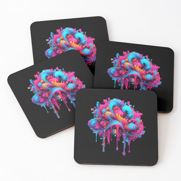 Item preview, Creative Brain Melt - Colorful Glitch Art Explosion designed and sold by Dakson Design - Fantasy Art.