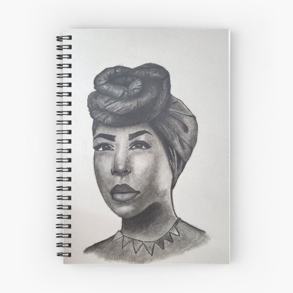 Item preview, Charcoal Portrait of a Woman in Headwrap – Expressive Figure Drawing designed and sold by BlueRidgeBazaar.