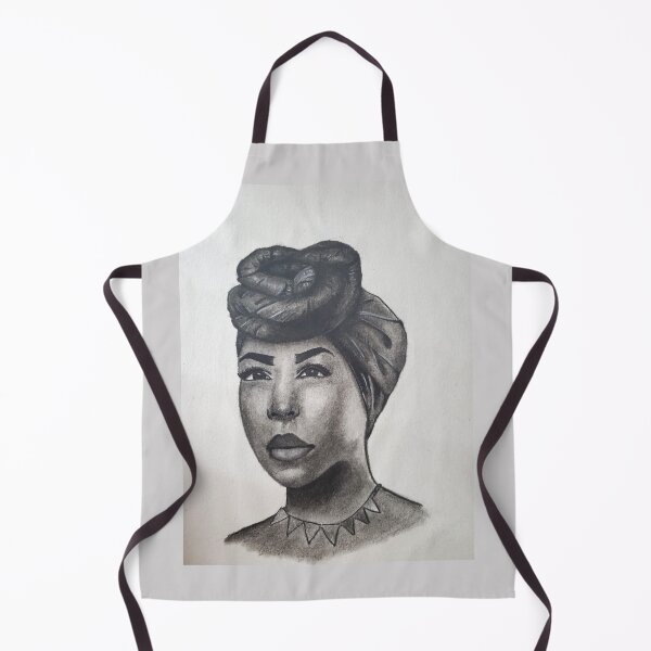 Item preview, Charcoal Portrait of a Woman in Headwrap – Expressive Figure Drawing designed and sold by BlueRidgeBazaar.
