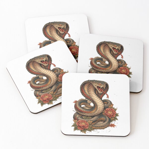 Item preview, Ancient Japanese Cobra Illustration | Vintage Ukiyo-e Style Serpent Art designed and sold by Chippychips1.