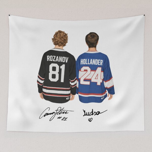 Item preview, Hollander Rozanov Hockey, Connor Storrie Roza, Ilya Rozanov, Arkham, Queer Hockey - Heated Rivalry designed and sold by CuddleCauldron.