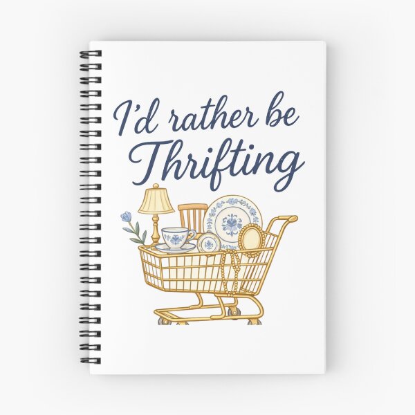 Item preview, I’d Rather Be Thrifting - Thrift Truck, Antique Decor & Blue China, Cottagecore Thrifting designed and sold by CuddleCauldron.