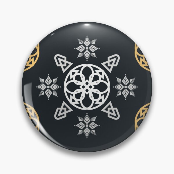 Item preview, Luxury Nordic Gold Geometric Snowflake Seamless Pattern designed and sold by CHANCHANAI.
