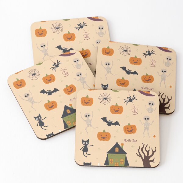 Item preview, Spooky Halloween Icons Pumpkins, Skeletons, and Haunted House designed and sold by Yuan Wen.