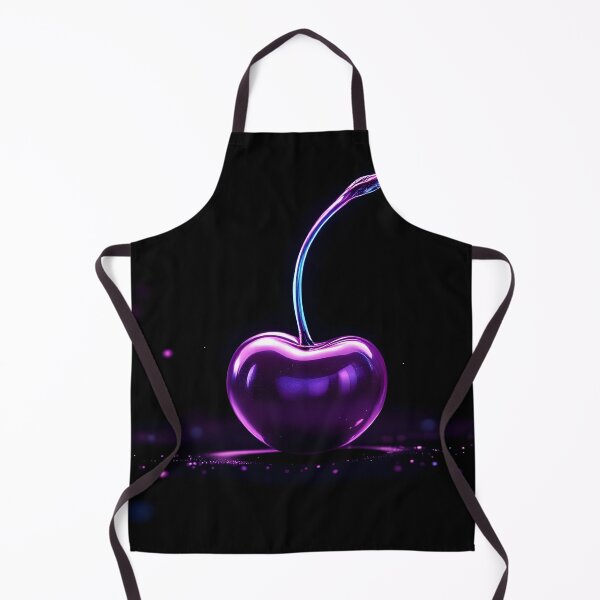 Item preview, Magical Glowing Purple Cherry AMOLED Black designed and sold by DreamyWallVibes.