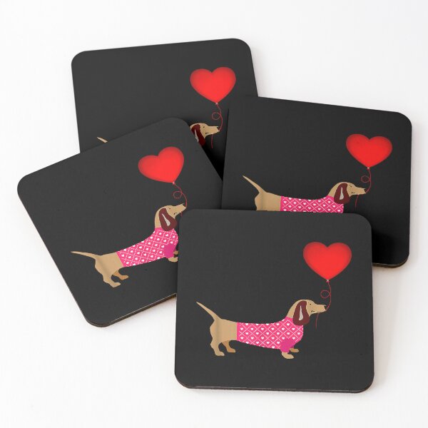 Item preview, Valentines Weiner Daschund Doxie in Dog Dress designed and sold by MerchDeviant.