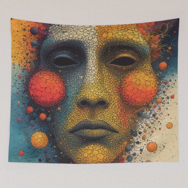 Item preview, Abstract mask with colorful spheres designed and sold by Mianku | Für das Leben.