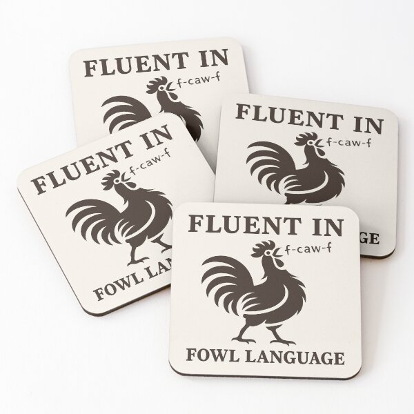 Item preview, Fluent in Fowl Language fcawf Chicken Lover Pun designed and sold by Eh Plus Designs.