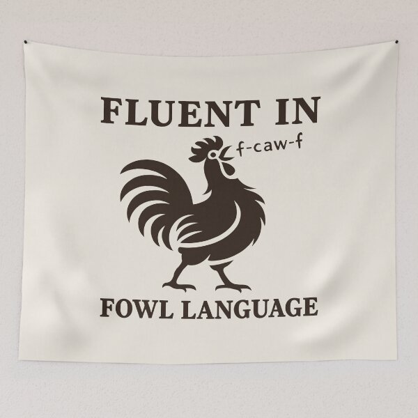 Item preview, Fluent in Fowl Language fcawf Chicken Lover Pun designed and sold by Eh Plus Designs.