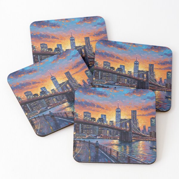 Item preview, Brooklyn Sunset – New York City Painting designed and sold by SasquatchTrail.