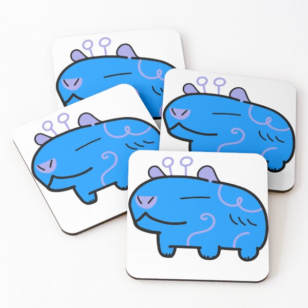 Item preview, Blue Purple Alien Capybara designed and sold by MiscibilityArt.
