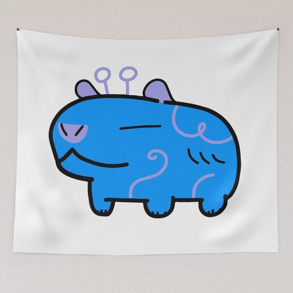 Item preview, Blue Purple Alien Capybara designed and sold by MiscibilityArt.