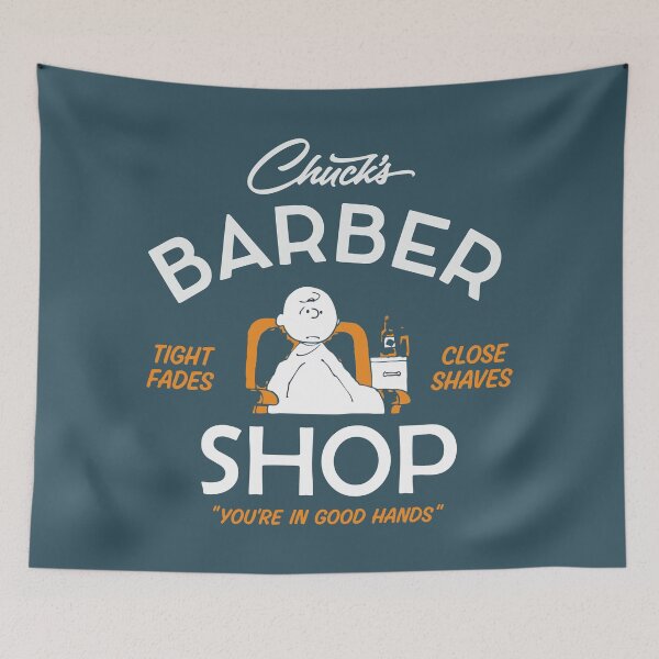 Item preview, chuck's barber you're in good hands designed and sold by jaqebistyrli.