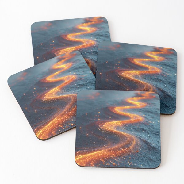 Item preview, Glowing paths on a still sea designed and sold by Mianku | Für das Leben.