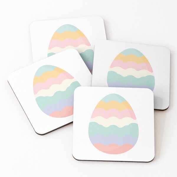 Item preview, Pastel Striped Easter Egg Illustration designed and sold by BobaBunny76.