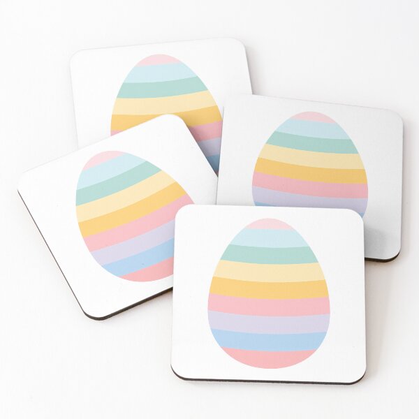 Item preview,  Pastel Striped Easter Egg Illustration designed and sold by BobaBunny76.