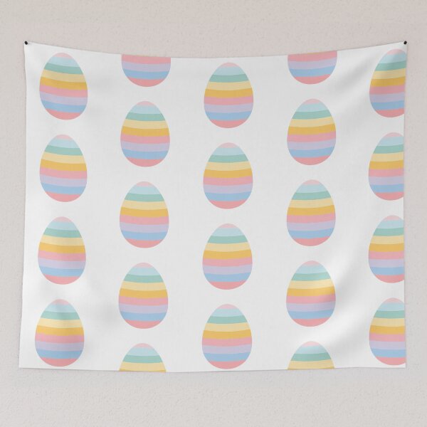 Item preview,  Pastel Striped Easter Egg Illustration designed and sold by BobaBunny76.
