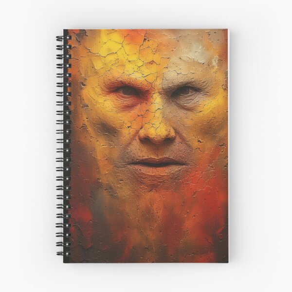 Item preview, Weathered portrait in shades of yellow and red designed and sold by Mianku | Für das Leben.