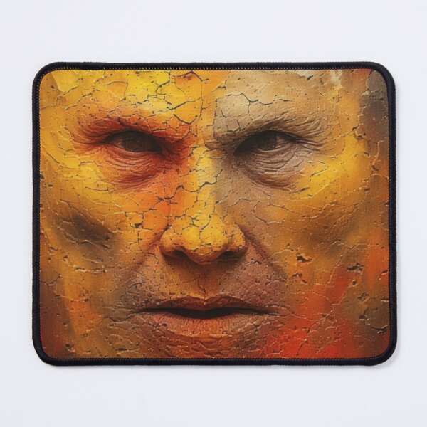 Item preview, Weathered portrait in shades of yellow and red designed and sold by Mianku | Für das Leben.