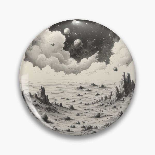 Item preview, Alien planet with rocky cliffs and spheres designed and sold by Mianku | Für das Leben.