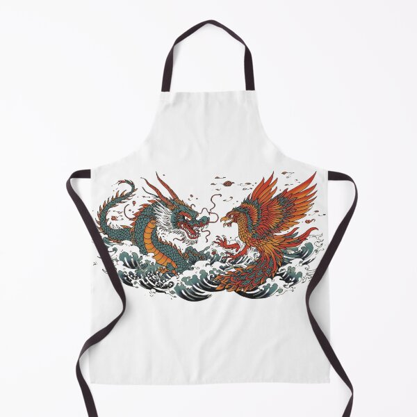 Item preview, Traditional Japanese Dragon and Phoenix | Ukiyo-e Mythical Art Illustration designed and sold by Chippychips1.