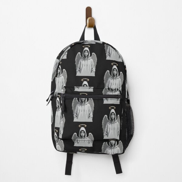 Item preview, Guardian Angel in Hoodie – Minimalist Dark Aesthetic Angel Art designed and sold by Chic Artistry.