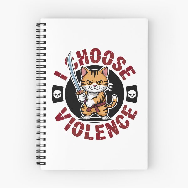 Item preview, I Choose Violence Funny Samurai Cat designed and sold by graphic-genie.