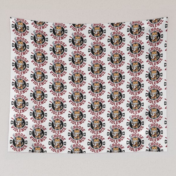 Item preview, I Choose Violence Funny Samurai Cat designed and sold by graphic-genie.