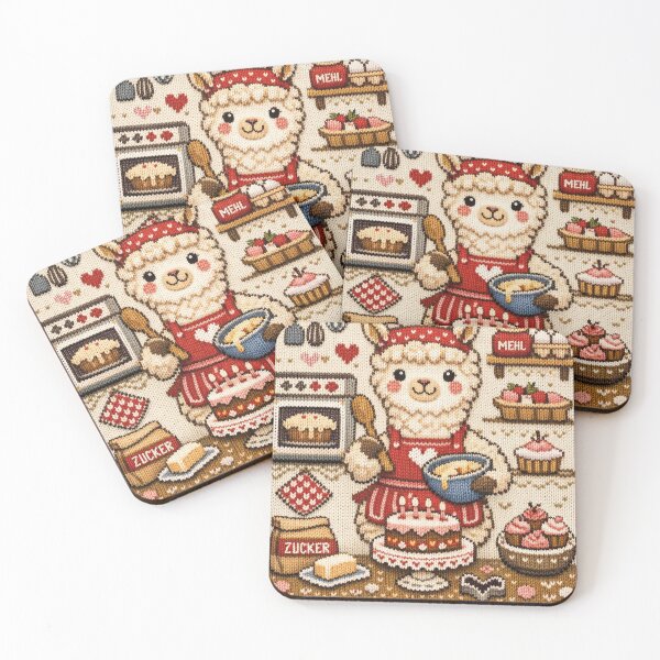 Item preview, Funny llama cooking, great knitting design designed and sold by Mauswohn.