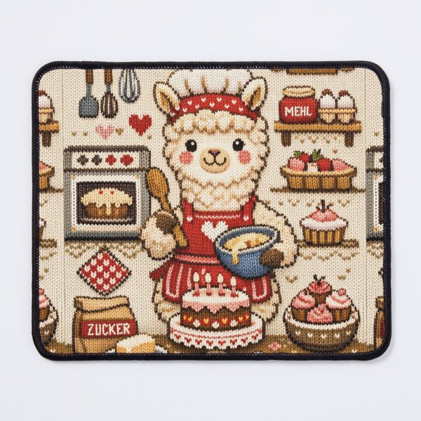 Item preview, Funny llama cooking, great knitting design designed and sold by Mauswohn.