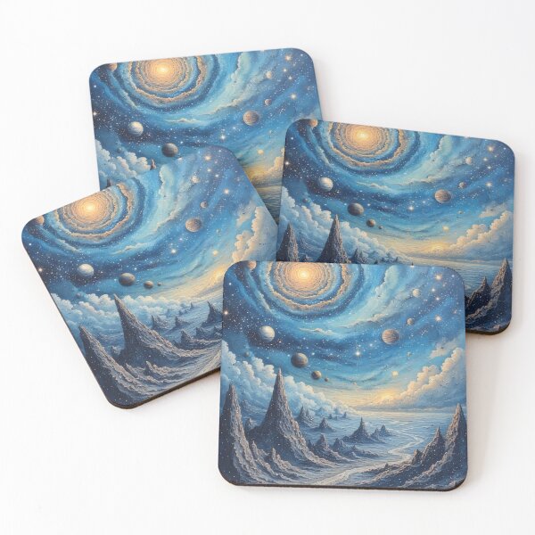 Item preview, Cosmic panorama: stars, planets, mountains designed and sold by Mianku | Für das Leben.
