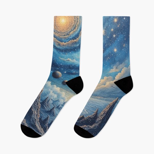 Item preview, Cosmic panorama: stars, planets, mountains designed and sold by Mianku | Für das Leben.